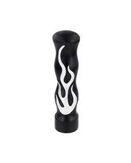 UP70567B-1/2"-13 Thread On Flame Gearshift Knob - Black With Chrome Flame