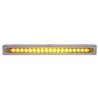 UP37924-12-3/4" Stainless Light Bracket With 19 LED 12" Light Bar - Amber LED/Amber Lens