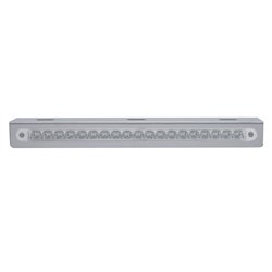 UP37926-12-3/4" Stainless Light Bracket With 19 LED 12" Light Bar - Amber LED/Clear Lens