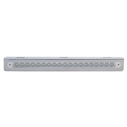 UP37927-12-3/4" Stainless Light Bracket With 19 LED 12" Light Bar - Red LED/Clear Lens