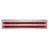 UP37929-12-3/4" Stainless Light Bracket With 2X 19 LED 12" Light Bars - Red LED/Red Lens