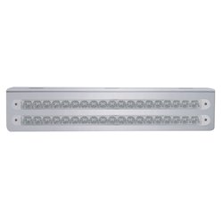 UP37930-12-3/4" Stainless Light Bracket With 2X 19 LED 12" Light Bars - Amber LED/Clear Lens