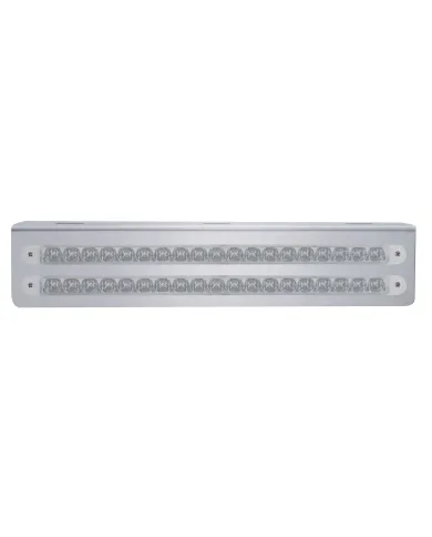 UP37930-12-3/4" Stainless Light Bracket With 2X 19 LED 12" Light Bars - Amber LED/Clear Lens