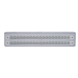 UP37931-12-3/4" Stainless Light Bracket With 2X 19 LED 12" Light Bars - Red LED/Clear Lens