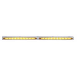 UP37932-25-5/16" Stainless Light Bracket With 2X 19 LED 12" Light Bars - Amber LED/Amber Lens