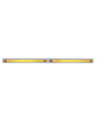 UP37932-25-5/16" Stainless Light Bracket With 2X 19 LED 12" Light Bars - Amber LED/Amber Lens