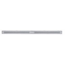 UP37934-25-5/16" Stainless Light Bracket With 2X 19 LED 12" Light Bars - Amber LED/Clear Lens