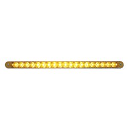UP37940-19 LED 12" Reflector Turn Signal Light Bar With Bezel - Amber LED/Amber Lens