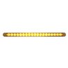 UP37940-19 LED 12" Reflector Turn Signal Light Bar With Bezel - Amber LED/Amber Lens