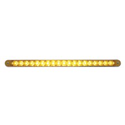 UP37940-19 LED 12" Reflector Turn Signal Light Bar With Bezel - Amber LED/Amber Lens
