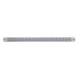 UP37942-19 LED 12" Reflector Turn Signal Light Bar With Bezel - Amber LED/Clear Lens