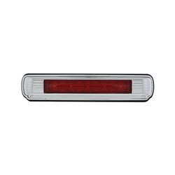 UP110203-Chrome License Plate Light With Red LED 3rd Brake Light - Red LED/Red Lens