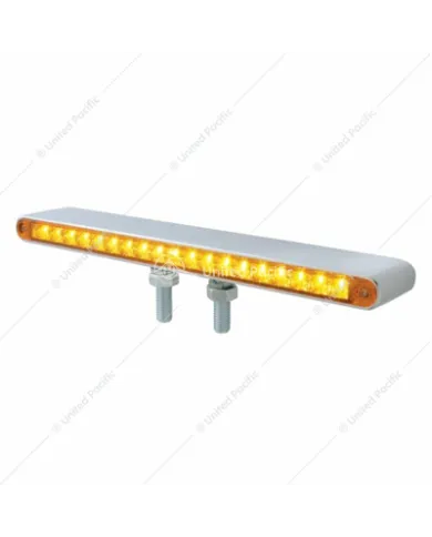 UP37944-38 LED 12" Reflector Double Face Light Bar - Amber & Red LED/Amber & Red Lens