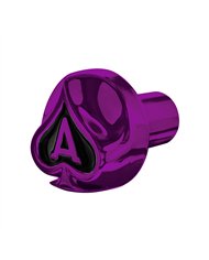 UP71019-Ace Of Spades Air Valve Knob - Candy Purple With Gloss Black Inlay