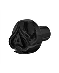 UP71020-Ace Of Spades Air Valve Knob - Candy Black With Matte Black Inlay