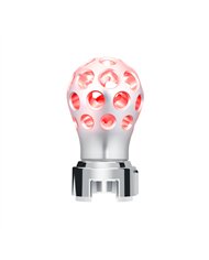 UP71086-Thread-On Annodized Phoenix Style Ball Gearshift Knob With LED 13/15/18 Speed Adapter-Red LED