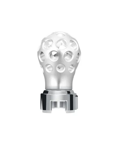 UP71087-Thread-On Annodized Phoenix Style Ball Gearshift Knob With LED 13/15/18 Speed Adapter-White LED