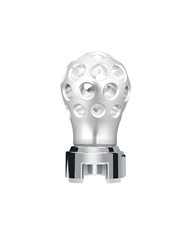 UP71087-Thread-On Annodized Phoenix Style Ball Gearshift Knob With LED 13/15/18 Speed Adapter-White LED