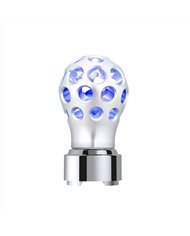 UP71089-Thread-On Annodized Phoenix Style Ball Gearshift Knob With LED 9/10 Speed Adapter-Blue LED