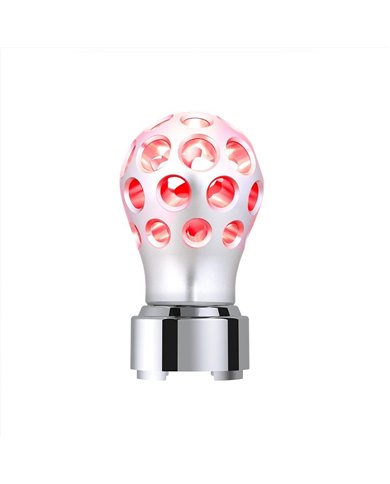 UP71090-Thread-On Annodized Phoenix Style Ball Gearshift Knob With LED 9/10 Speed Adapter-Red LED