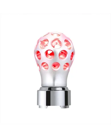 UP71090-Thread-On Annodized Phoenix Style Ball Gearshift Knob With LED 9/10 Speed Adapter-Red LED