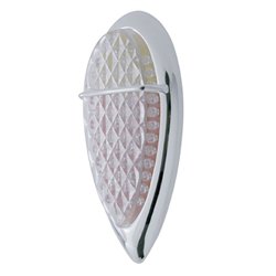 UP37963-51 LED Duo "Baby Zephyr" Auxiliary/Utility Light With Bezel- Red+Amber LED/Clear Lens