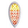 UP37964-51 LED Duo "Teardrop" Auxiliary/Utility Light With Bezel - Red + Amber LED/Clear Lens