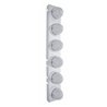 UP37985-SS Front Air Cleaner Bracket With 12X 19 LED Watermelon Lights & Bezels For Peterbilt-Amber LED/Clear Lens
