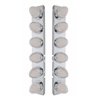 UP37987-SS Front Air Cleaner Bracket With 12X 19 LED Beehive Lights & Bezels For Peterbilt-Amber LED/Clear Lens