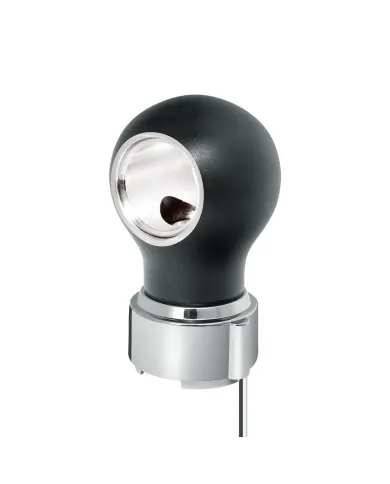 UP71171-Thread-On Matte Black Charlotte Style Gearshift Knob With LED 9/10 Speed Adapter-White LED
