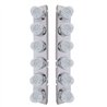 UP37989-SS Front Air Cleaner Bracket With 12X 19 LED Reflector Lights & Bezels For Peterbilt-Amber LED/Clear Lens