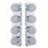 UP37991-SS Front Air Cleaner Bracket With 8X 19 LED Watermelon Lights & Bezels For Peterbilt-Amber LED/Clear Lens