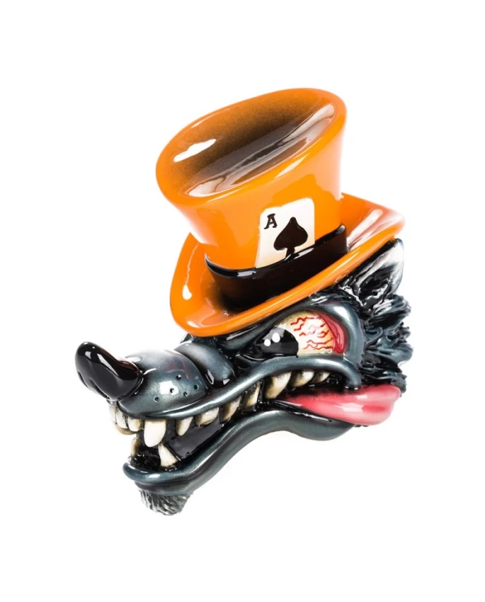 Wolf in Top Hat - Orange Wolf in Top Hat - Orange