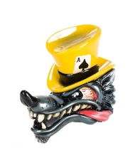 Wolf in Top Hat - yellow