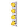 UP37994-SS Front Air Cleaner Bracket With 8X 19 LED Reflector Lights & Bezels For Peterbilt-Amber LED & Lens