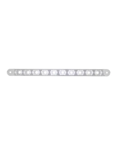 UP38005-10 LED 9" Dual Function Light Bar - White LED/Clear Lens