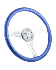 18" CHROME EMPIRE WITH FROSTED BLUE GRIP AND RIVETS 18" CHROME EMPIRE WITH FROSTED BLUE GRIP AND RIVETS