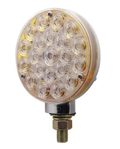 UP38124-21 LED Single Face Turn Signal Light - Amber LED/Clear Lens