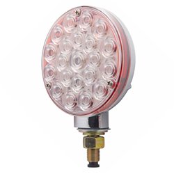 UP38125-21 LED Single Face Turn Signal Light - Red LED/Clear Lens