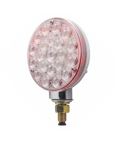 UP38125-21 LED Single Face Turn Signal Light - Red LED/Clear Lens