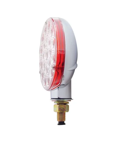 UP38125-21 LED Single Face Turn Signal Light - Red LED/Clear Lens