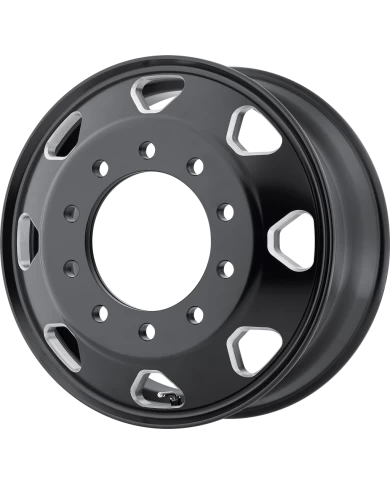 401 SERIES - OCTANE - 22.5 X 8.25 (GVWR 8050) - Satin Black & Milled (AO40122510903) 401 SERIES - OCTANE - 22.5 X 8.25 (GVWR 8050) - Satin Black & Milled (AO40122510903)