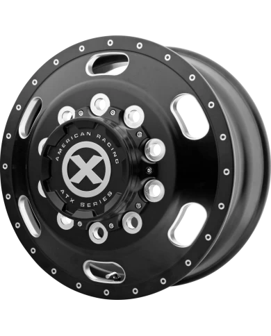 402 SERIES - INDY - 22.5 X 8.25 (GVWR 8050) - Satin Black & Milled (AO40222510901) 402 SERIES - INDY - 22.5 X 8.25 (GVWR 8050) - Satin Black & Milled (AO40222510901)
