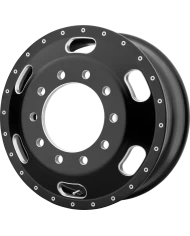 402 SERIES - INDY - 22.5 X 8.25 (GVWR 8050) - Satin Black & Milled (AO40222510903) 402 SERIES - INDY - 22.5 X 8.25 (GVWR 8050) - Satin Black & Milled (AO40222510903)