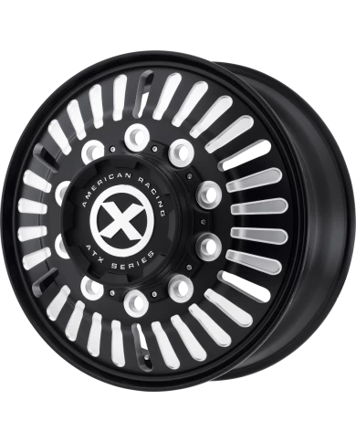 403 SERIES - ROULETTE - 22.5 X 8.25 (GVWR 8050) - Satin Black & Milled (AO40322510901) 403 SERIES - ROULETTE - 22.5 X 8.25 (GVWR 8050) - Satin Black & Milled (AO40322510901)
