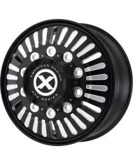 403 SERIES - ROULETTE - 22.5 X 8.25 (GVWR 8050) - Satin Black & Milled (AO40322510901) 403 SERIES - ROULETTE - 22.5 X 8.25 (GVWR 8050) - Satin Black & Milled (AO40322510901)