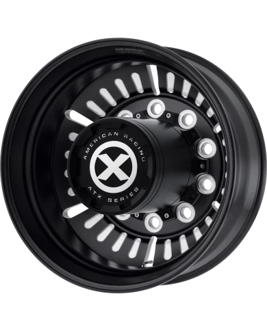 403 SERIES - ROULETTE - 24.5 X 8.25 (GVWR 7850) - Satin Black & Milled (AO40324510902) 403 SERIES - ROULETTE - 24.5 X 8.25 (GVWR 7850) - Satin Black & Milled (AO40324510902)