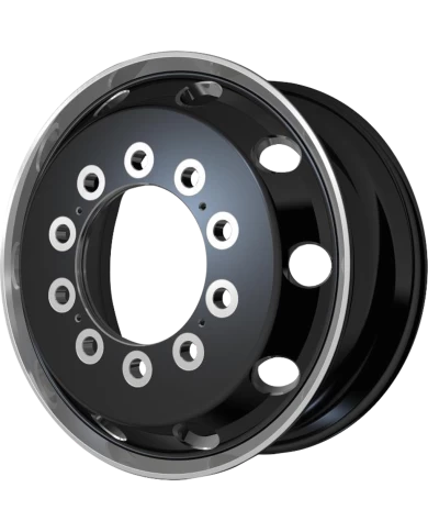 404 SERIES - JOURNEY - 22.5 X 8.25 (GVWR 8050) - Glossy Black & Milled (AO40422510304) 404 SERIES - JOURNEY - 22.5 X 8.25 (GVWR 8050) - Glossy Black & Milled (AO40422510304)