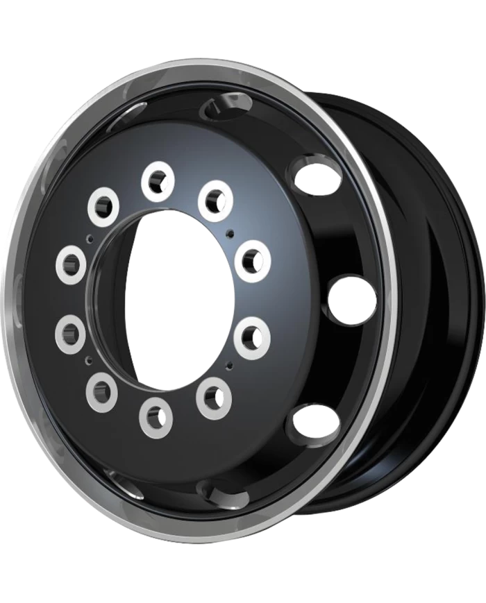 404 SERIES - JOURNEY - 22.5 X 12.25 (GVWR 12300) - Glossy Black & Milled (AO404221210301) 404 SERIES - JOURNEY - 22.5 X 12.25 (GVWR 12300) - Glossy Black & Milled (AO404221210301)
