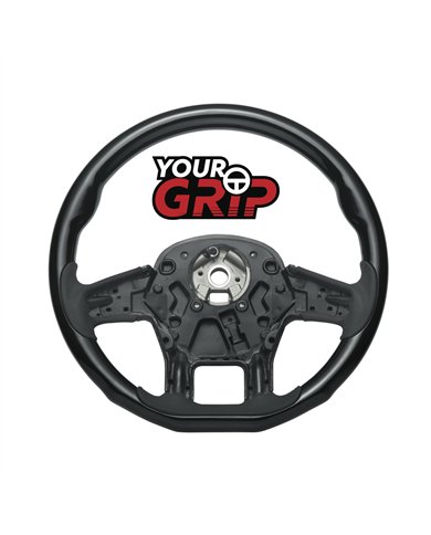 UP88336-18" YourGrip Wood Candy Color Steering Wheel For 2012-2021 PB 579 & 2013-2021 KW T680-Glossy Black